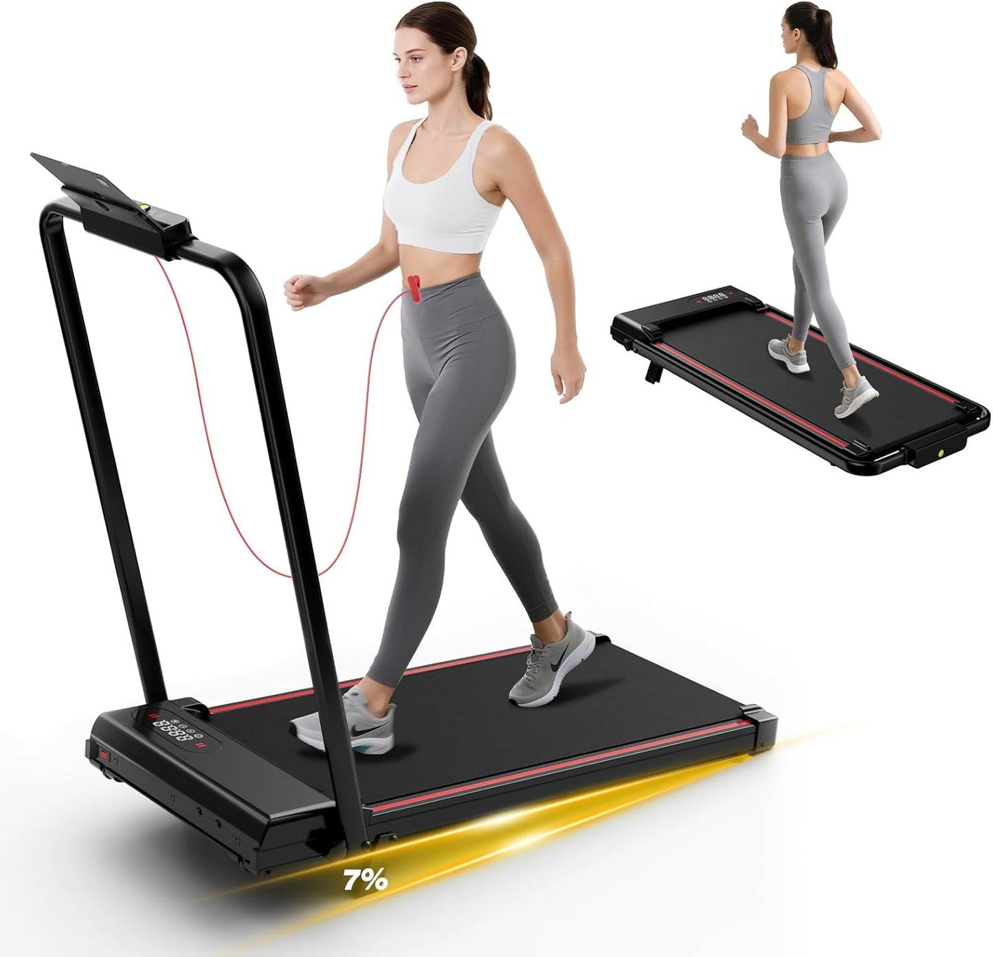 Tapis de Course Pliable avec Pente 7% – Tapis de Marche Électrique